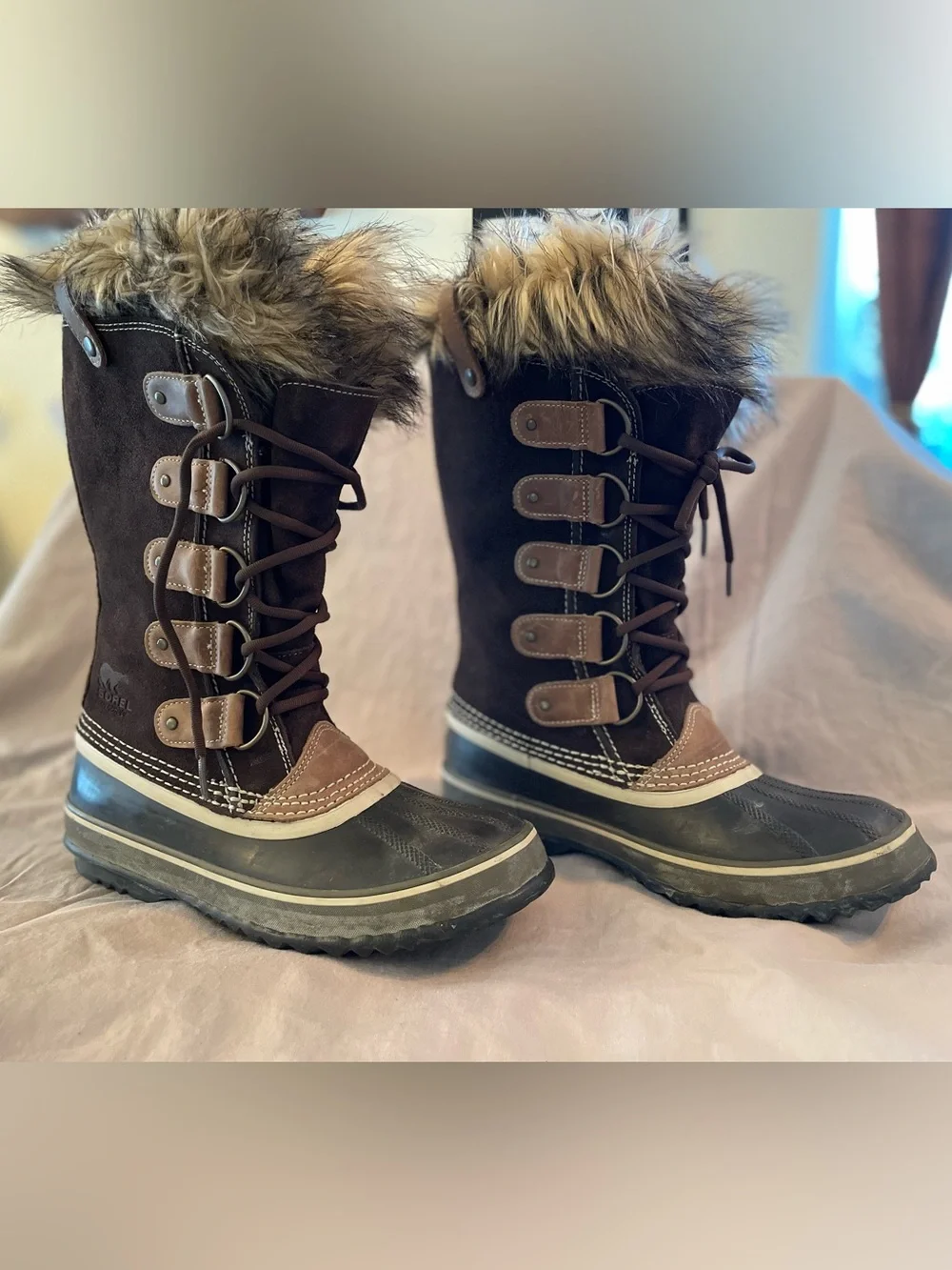 Sorel Brown Joan of Arctic Sz 9 Winter Boots